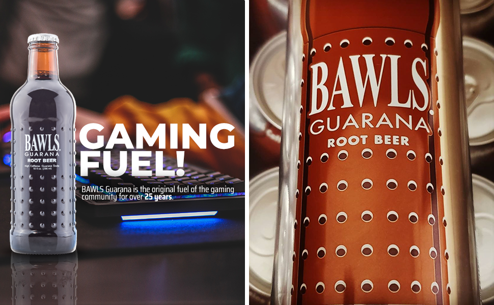 gaming drink bawls guarana root beer flavored drink