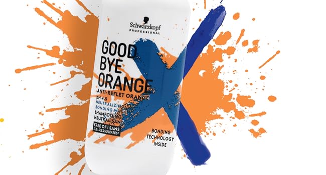 Goodbye Yellow Toning shampoo to neutralize underlying orange and yellow tones