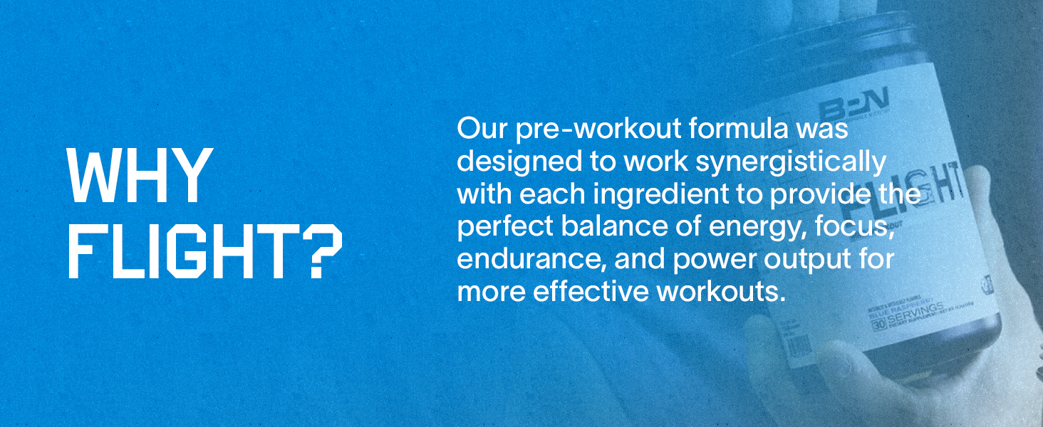 bpn flight pre workout supplement powder drink mix for intense energy focus power output no crash