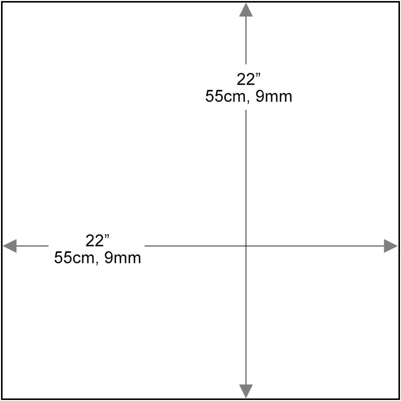 16 inch Square Glass Table Top - Tempered - 1/2" Thick Glass Surface, Safe Beveled Edge, Eased Corners, Multipurpose for Dining Table, Patio, Coffee and End Table