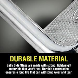 Bully,side step,truck accessories,durable,support,anti-slip,easy to install,rugged,customizable,pair