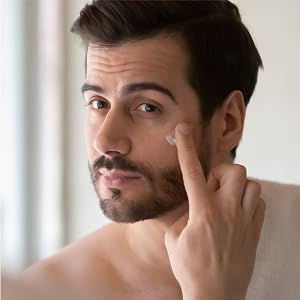 Man using cream