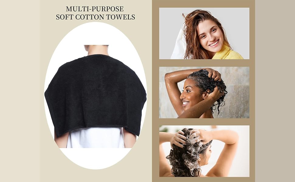 Black Salon Towels