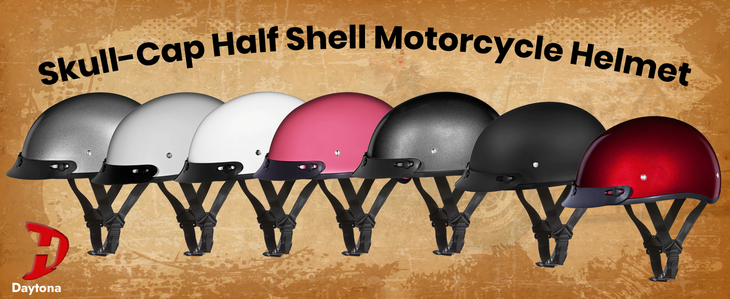 skull cap motorcycle helmet
