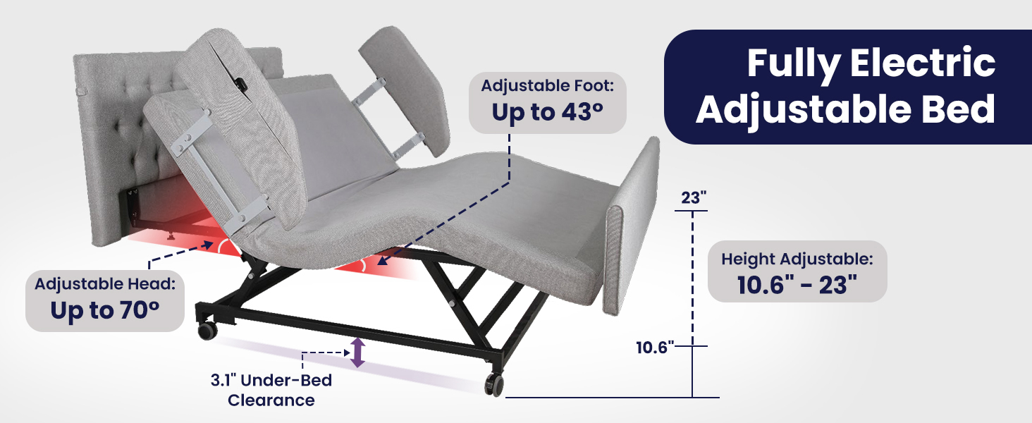 queen adjustable bed with remote, senior bed, queen adjustable beds, adjustable bed elderly