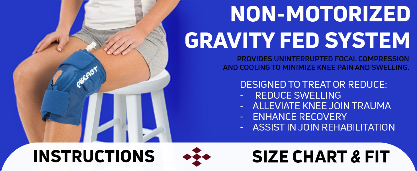 non motorized system, gravity fed, ice therapy, reduces swelling and allevates trauma