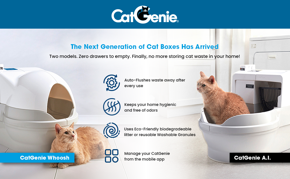 Petnovations CatGenie Whoosh A.I. Cat Litter Box