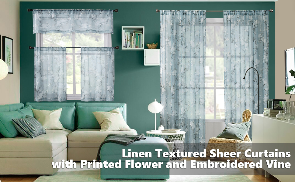 Tollpiz sheer tier curtains, bedroom, living room, dining room, kids’ room, kitchen