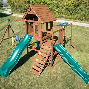 knightsbridge, ws 8354, swing set with slide, swing set with monkey bars, swing set for kids, music