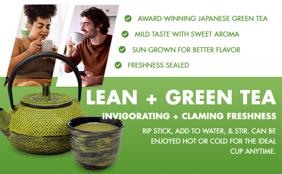 lean greens powder green juice weight loss teaburn packets stix tangerine boost spirulina