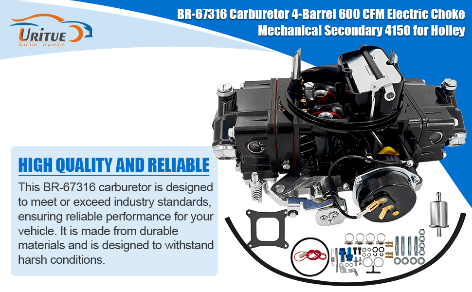 BR-67316 Carburetor 4-Barrel 600 CFM Electric Choke