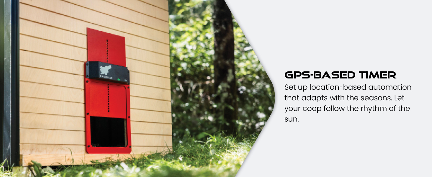 GPS-based timer for hassle-free automation.