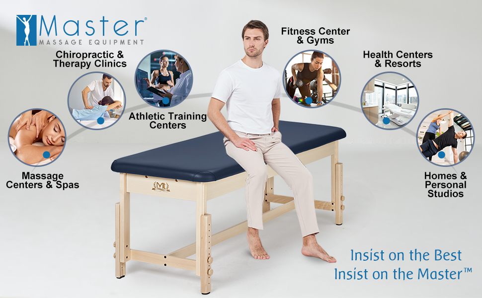 Wooden Treatment Table;stationary massage bed;stationary tattoo bed