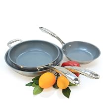 Induction 21 Fry Pans with Ceramic NonStick Interiors