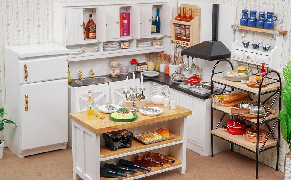 Odoria dollhouse kitchen in classic style