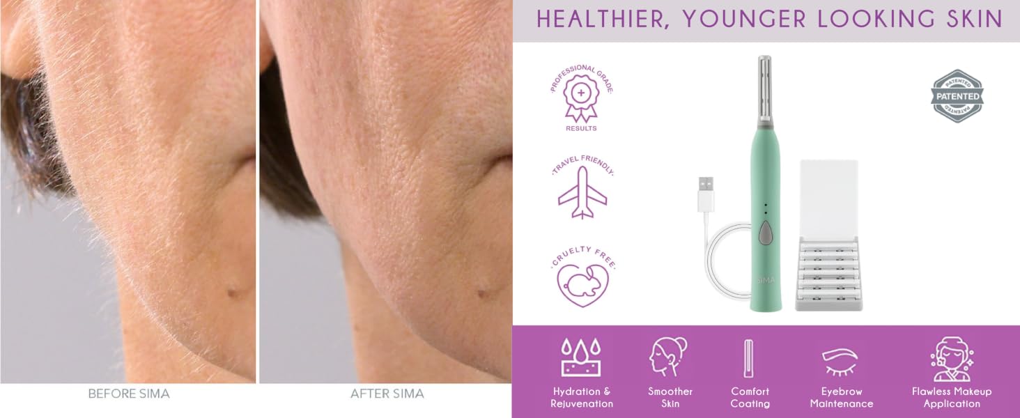 sima, healthier, younger looking skin, hydration &amp; rejuvenation, eyebrow maintenance