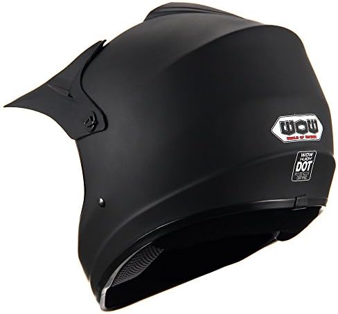WOW Youth Kids Motocross BMX MX ATV Dirt Bike Helmet Matt Black