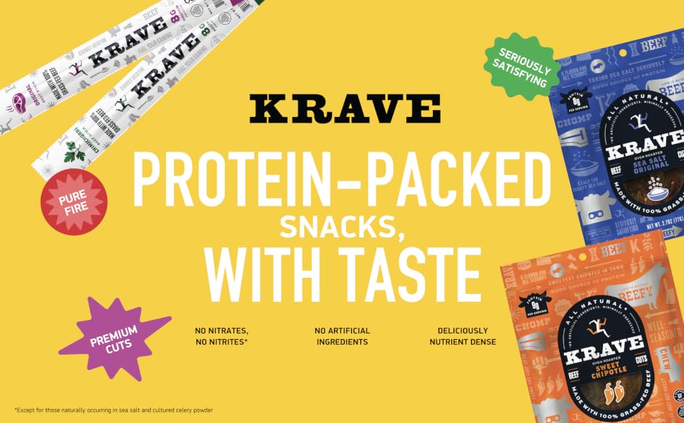 krave protein snacks keto high protein sticks meat