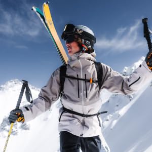 man skiing