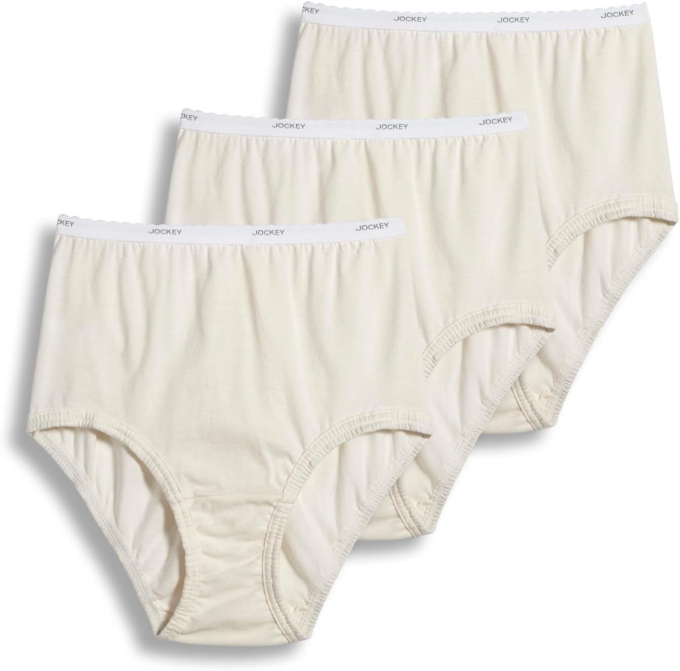 Jockey Women's Underwear Plus Size 100% Cotton Classic Brief - 3 Pack