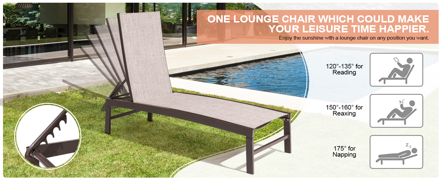 Adjustable Chaise Lounge Chair