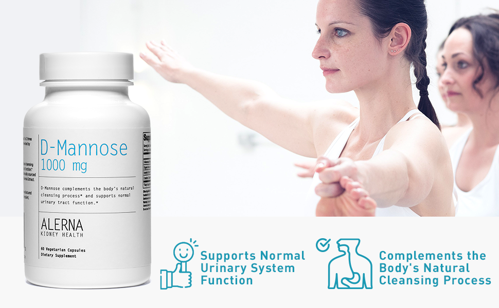 d-mannose 1000mg supports normal urinary tract function compliments natural cleansing process