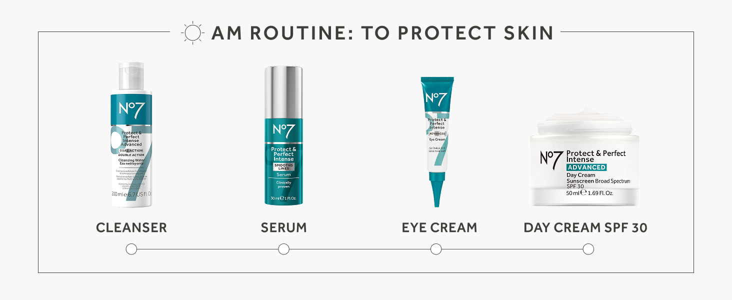 No7 Protect &amp;amp; Perfect Intense Advanced Serum Anti-Aging Face Serum Firms Fine Lines and Wrinkles