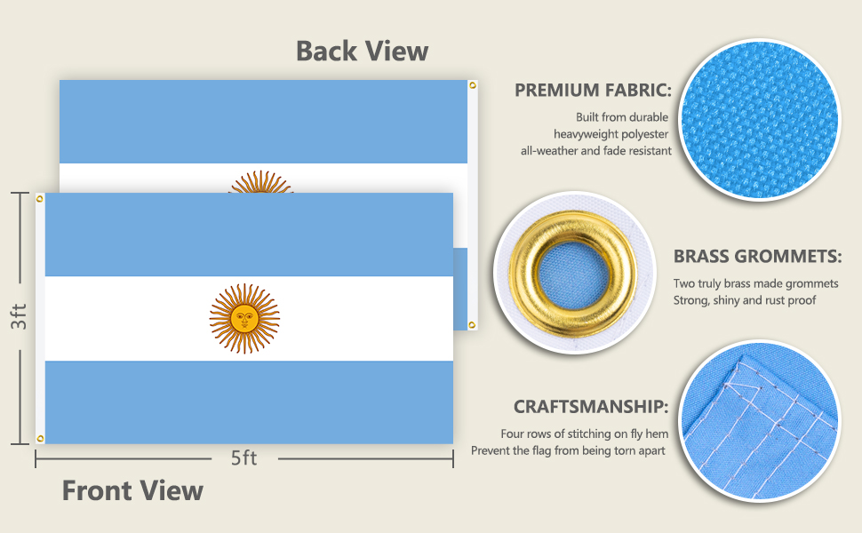 Argentina flag double sided