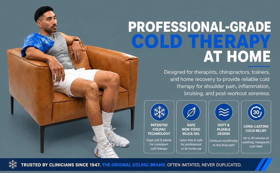 Flexible reusable gel cold pack for shoulder knee elbow back inflammation relief