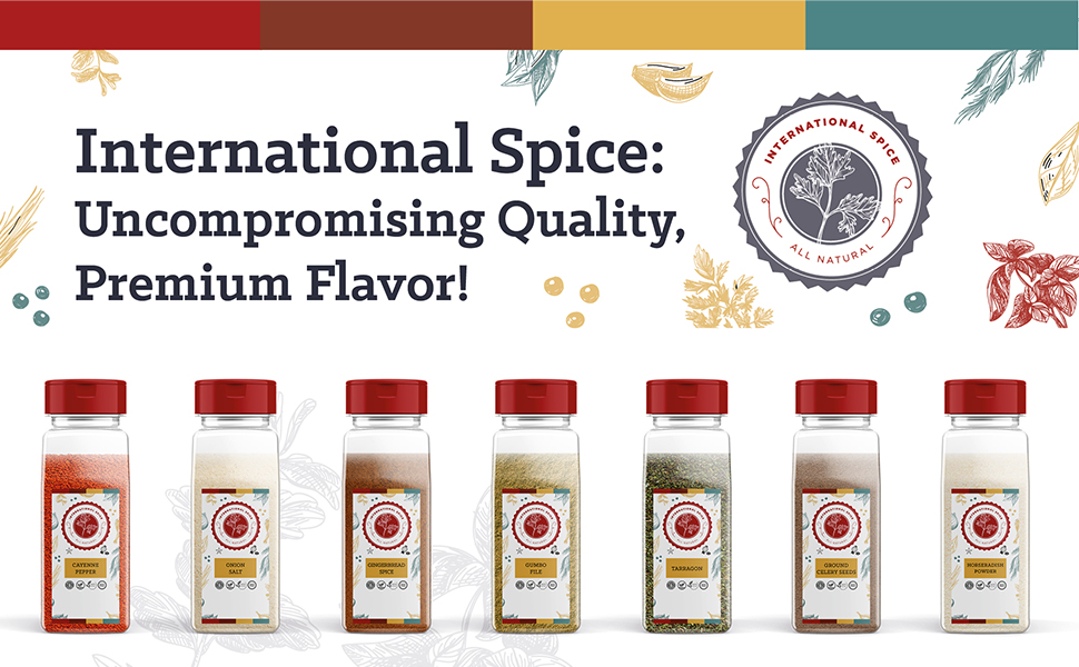 Cayenne Pepper Onion Salt Gumbo File Tarragon Celery Seeds Horseradish Powder Gingerbread Spice