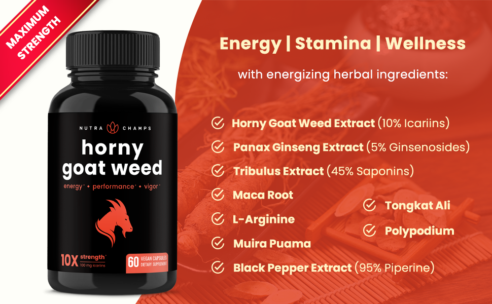 energy stamina wellness horny goat weed