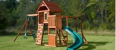 swing set, swingset, wooden swing set, play set, backyard play set, swing set with monkey bars