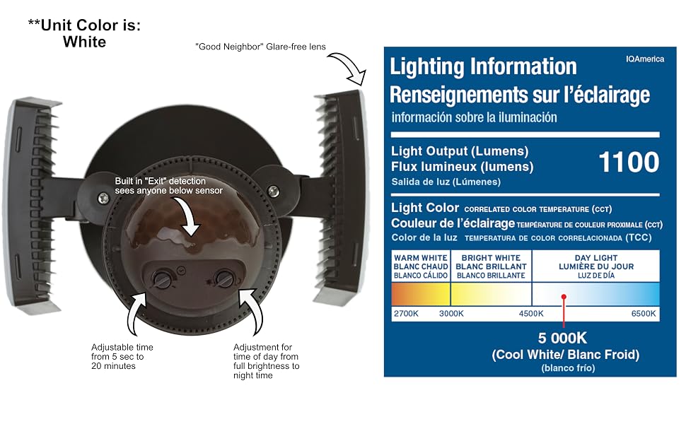 Led motion security sensor battery beams light outdoor shed detection wireless garage basement deck