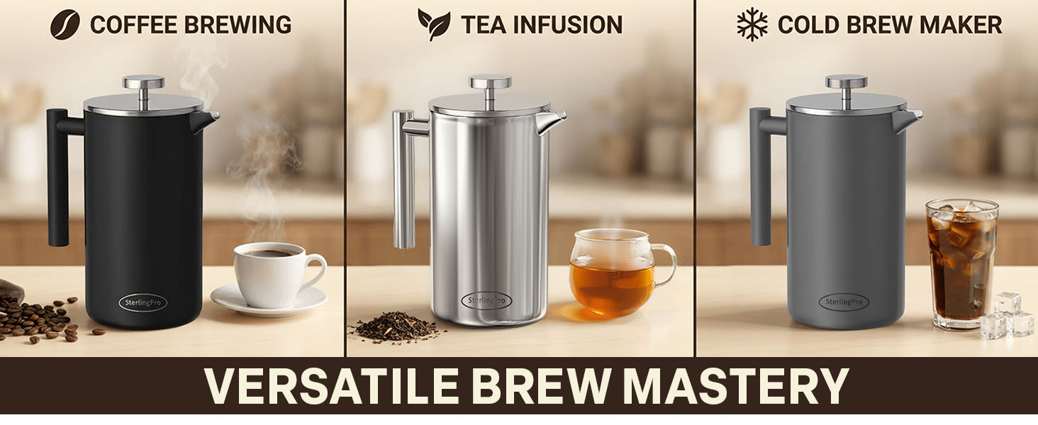 best non toxic coffee makers french press camping no plastic stainless steel coffee press maker
