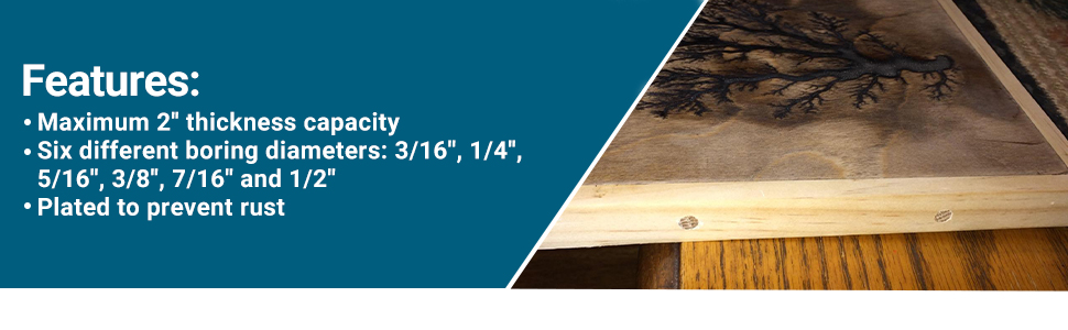 Maximum 2" thickness capacity