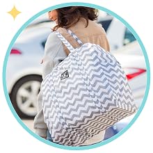 secure, identified, dual-zipper, bag, ID pocket, ID card, travel, car seat accessories, baby, kids