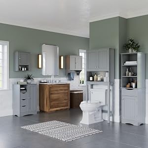 Ashland Gray collection displayed in bathroom