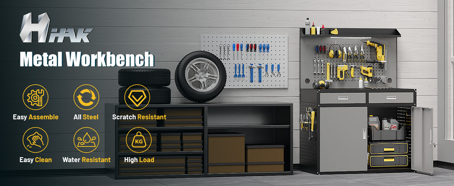 Workbench with drawers