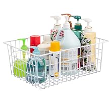 Farmhouse Decor Metal Wire Food Organizer Storage Bin Basket with Handles