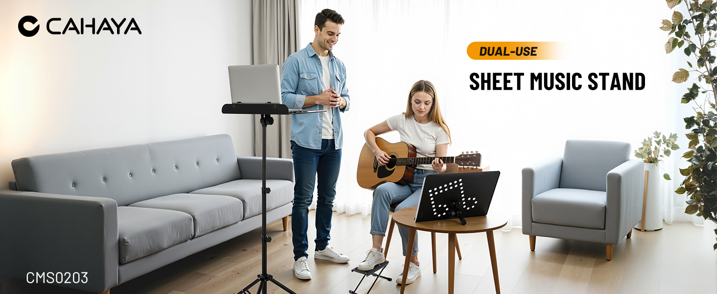 CAHAYA 3-in-1 Dual-use Sheet Music Stand