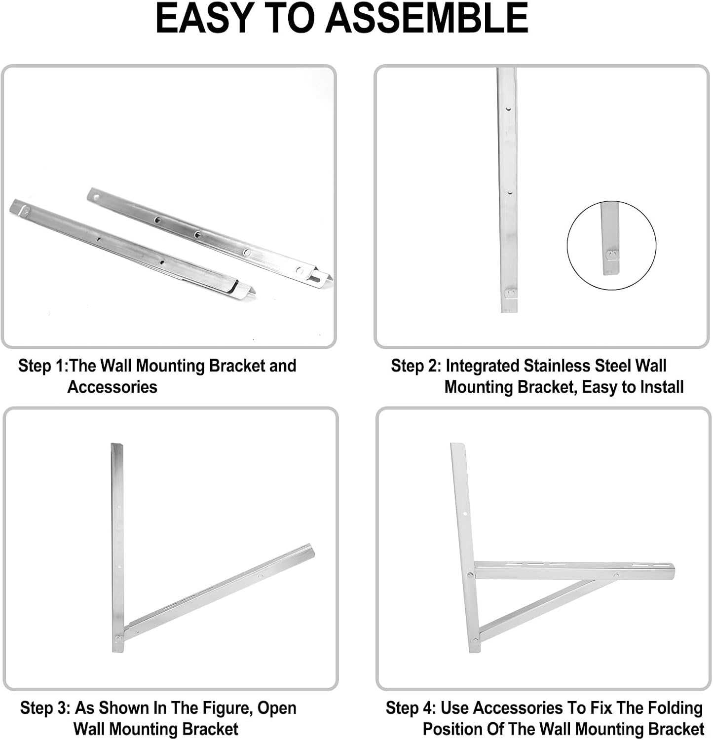 Mini Split Wall Mounting Bracket for 9000-36000 BTU Triangular Load 360 lbs