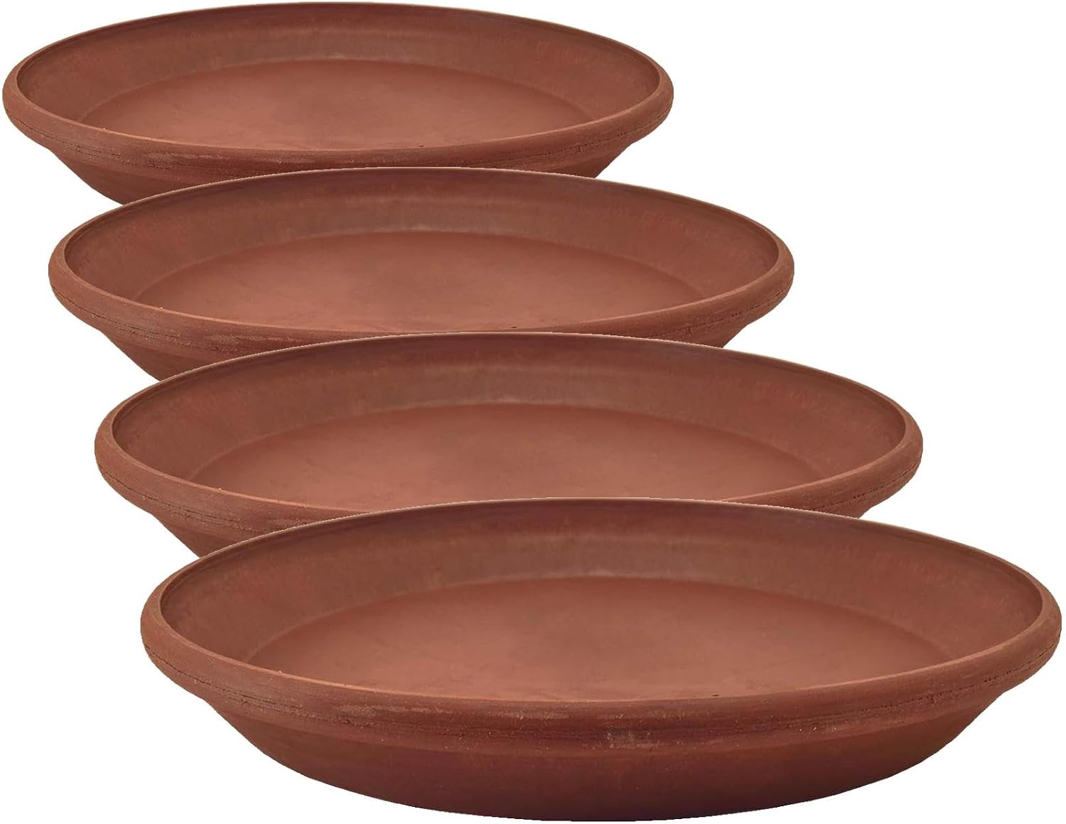 PSW Pot Collection AP25DC 10-inch Plastic/Stone/Wood Composite Plant Saucer Drip Tray – No Drainage Hole (Drillable), Indoor/Outer Water Tray, Dark Charcoal