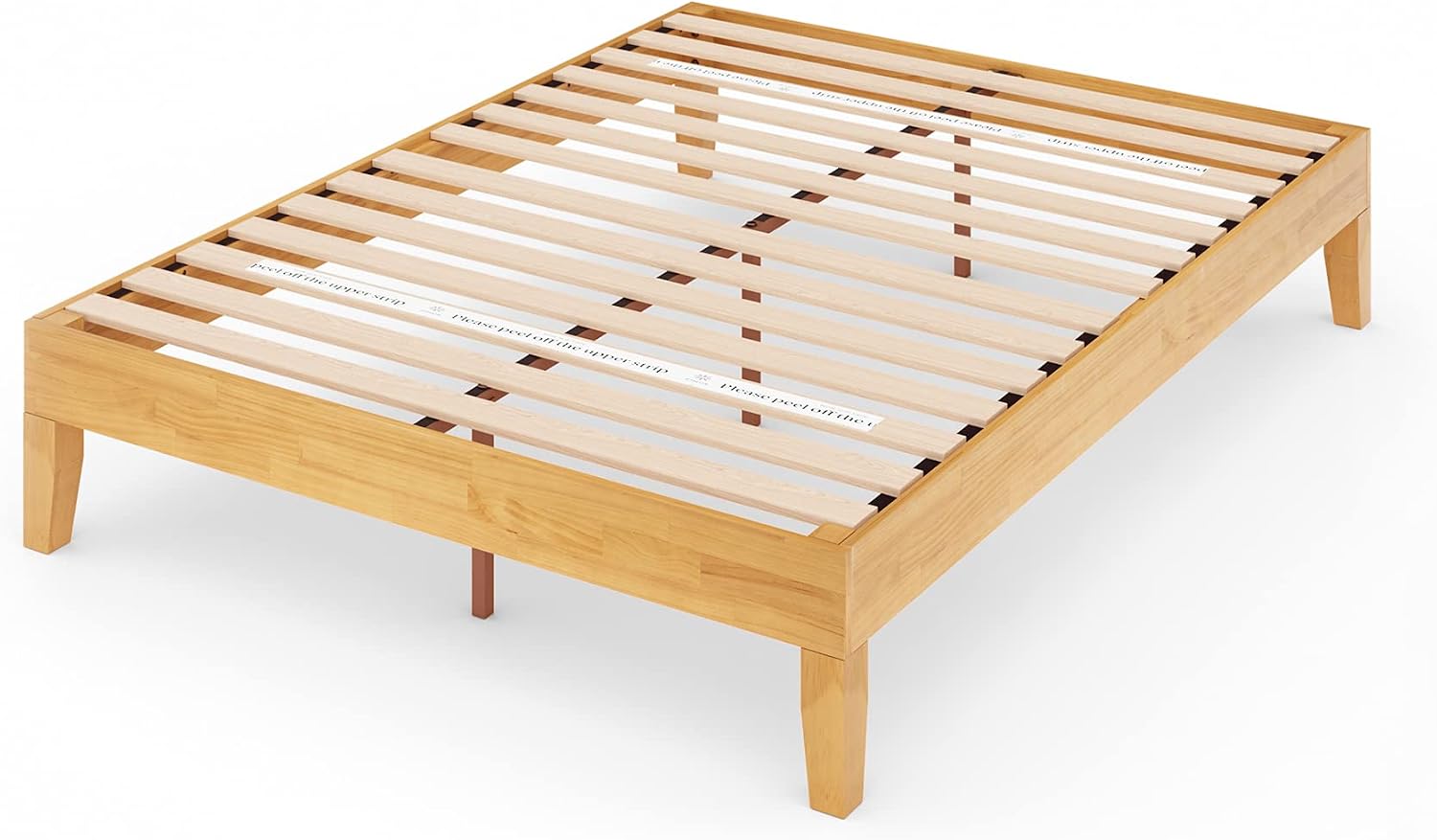 ZINUS Vivek Deluxe Wood Platform Bed Frame with Headboard, Wood Slat Support, No Box Spring Needed, Easy Assembly, Queen | Slatted Headboard, Wood Slat Support, No Box Spring Needed, Contemporary Design, Easy Assembly