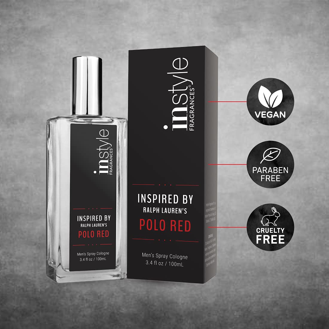 Instyle Fragrances | Inspired by Ralph Lauren's Romance | Women’s Eau de Toilette | Vegan, Paraben Free, Phthalate Free | Never Tested on Animals | 3.4 Fluid Ounces