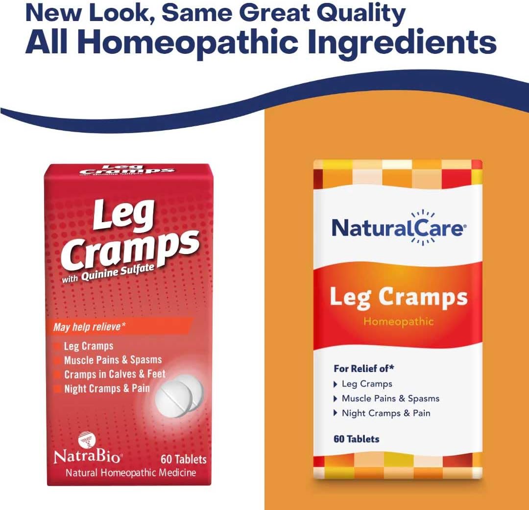 NaturalCare Leg Cramps, Homeopathic Tablets, 60ct | May Provide Support for Leg, Calf & Foot Cramps, Muscle Spasms & Pain