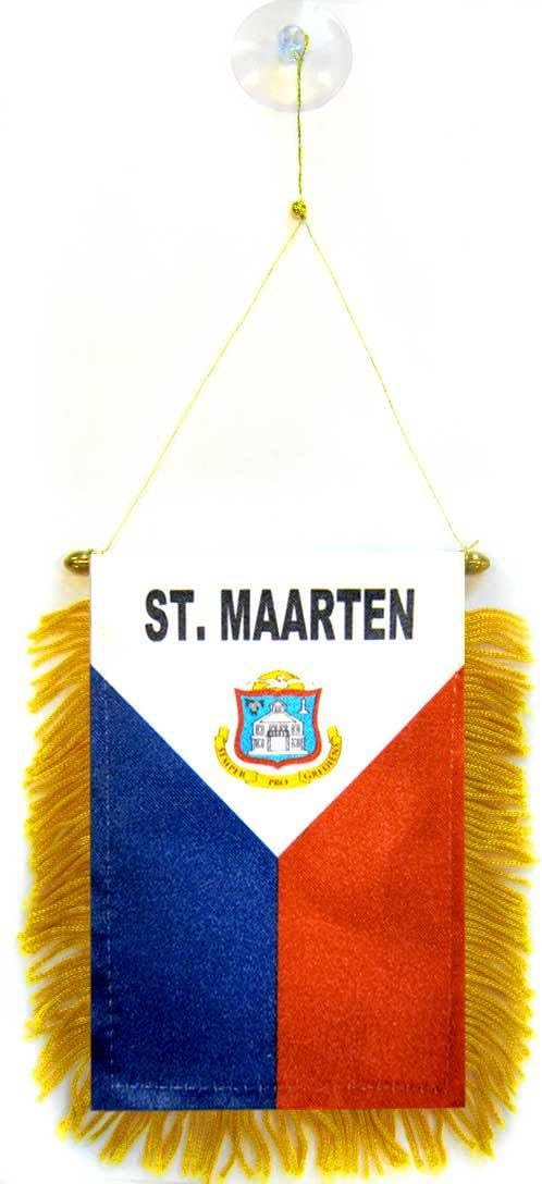 AZ FLAG Nicaragua Pennant 4x6 in 100D Polyester Suction Cup | Outdoor use Nicaraguan 15x10 cm triangular pennant stitched edges and reinforced finish