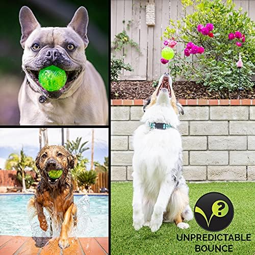 Hyper Pet DuraSqueak Dog Ball Toy, Interactive Dog Toys that Float and Squeaks for Playing, Fetching and Retrieving-Great Alternative to Traditional Tennis Balls Green 2.5 Inch | Bold sound effects reward play, a fresh alternative to traditional tennis o…