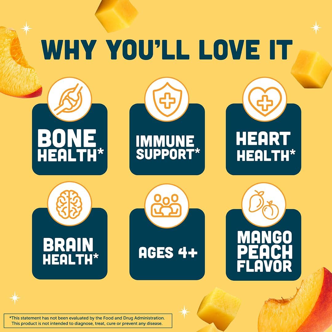 Barlean's Mango Peach Omega-3 Fish Oil, Vitamin D, 1080mg EPA & DHA, 8oz | Wild-caught fish oil plus vitamin D, EPA DHA omega-3, Burpless, Non-GMO, Gluten-free, Heart, brain, bone & immune