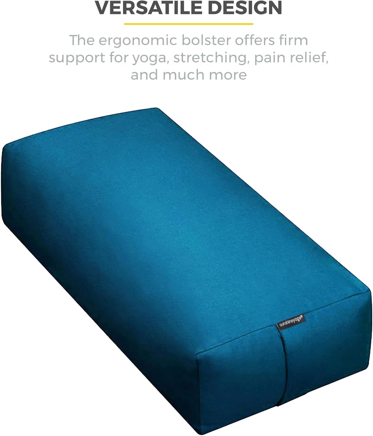 Firm Large Yoga Bolster, 24x12x6in