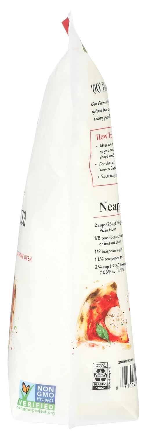 King Arthur 00 Pizza Flour, Non-GMO Project Verified, 100% American Grown Wheat, 3 lb Bag